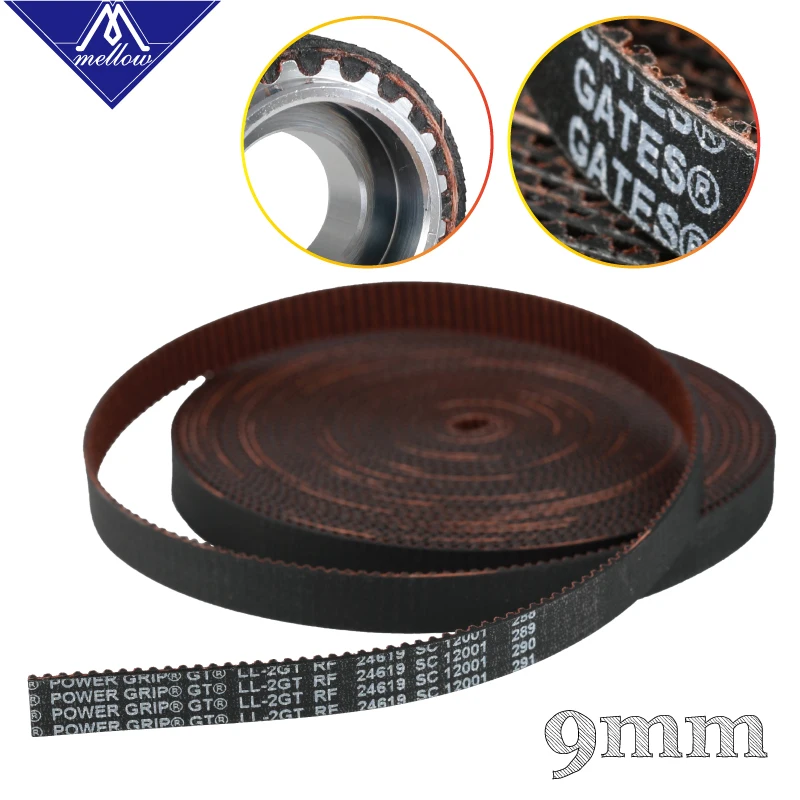 Resistente ao Desgaste da Correia Mellow Portadores Genuínos Voron Impressora 3d 2.4 – 2.2 2.0 Gates-ll-2gt 9mm Correia Cronometrando Síncrona 5m