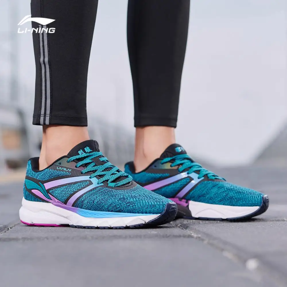 Li-Ning/Женские беговые кроссовки с амортизирующей подушкой, одноцветные спортивные кроссовки с дышащей подкладкой, кроссовки ARZN002 SAMJ18