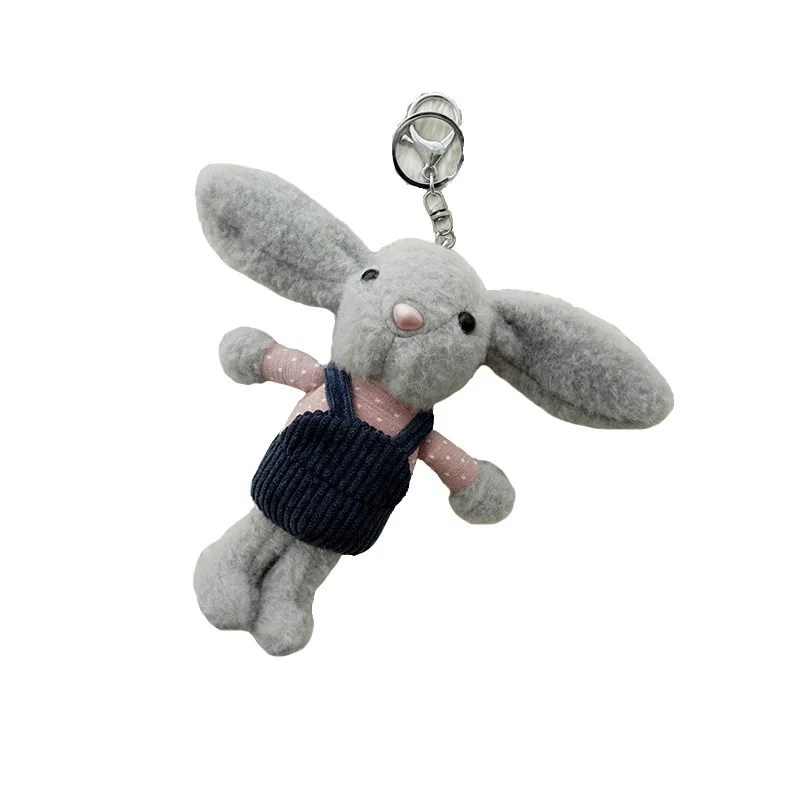 

ins kawaii girl cute long-eared rabbit keychain plush bunny pendant doll wedding gift bag ornaments female