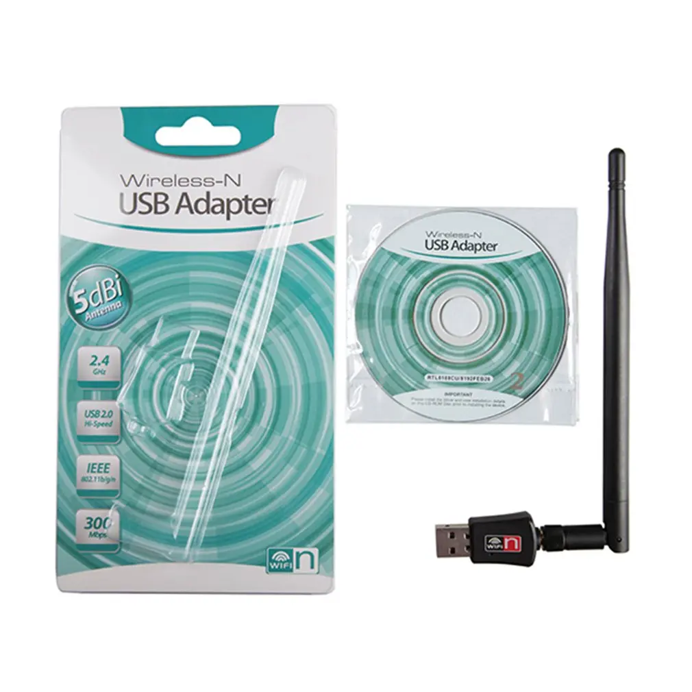 Мини беспроводной USB адаптер 300M 2 4 Ghz 802 11 b/g/n сетевая карта USB2.0 WiFi с антенной 2dbi для
