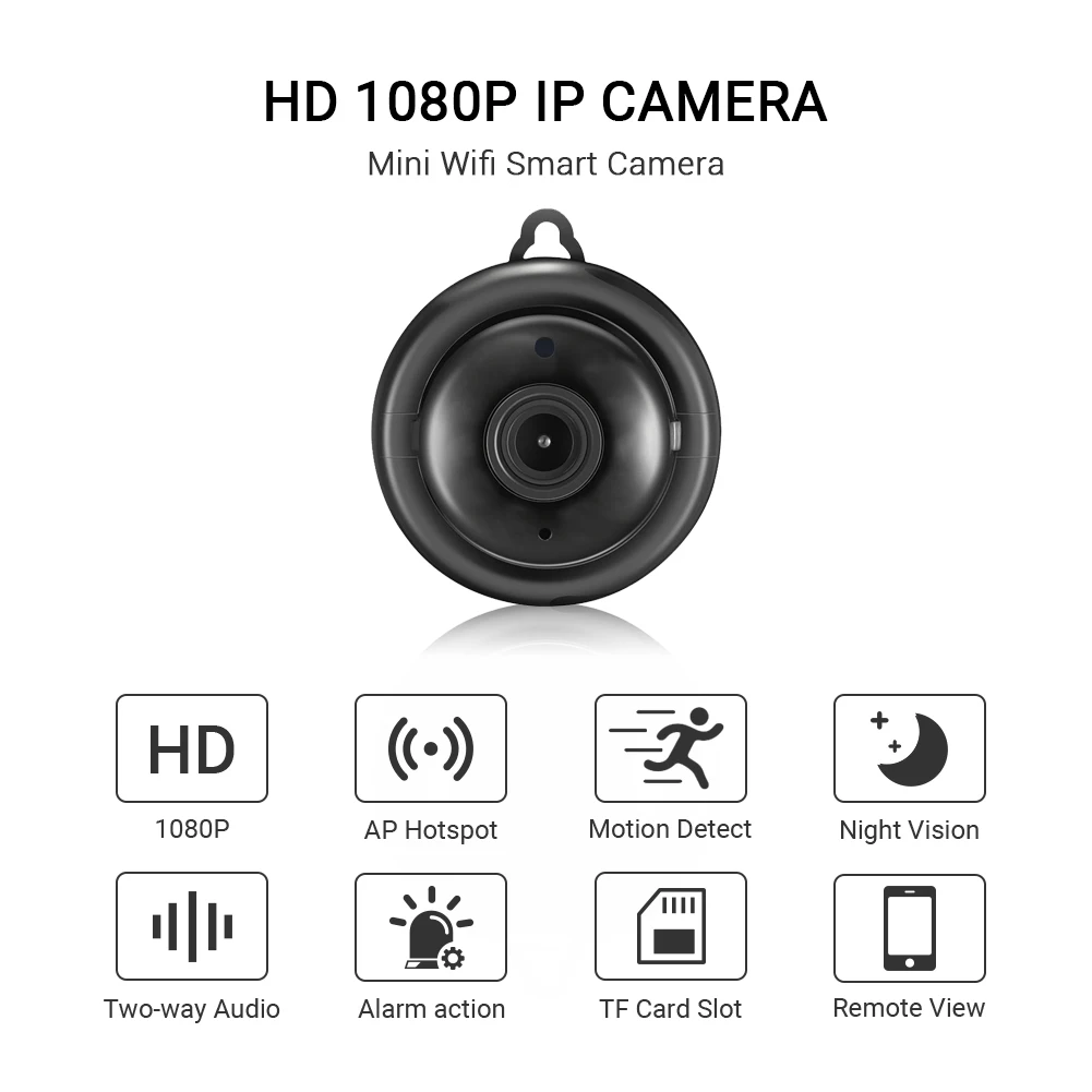 

Миниатюрная IP-камера V38 1080P HD с датчиком движения, Wi-Fi, двусторонняя аудиосвязь, для домашней безопасности
