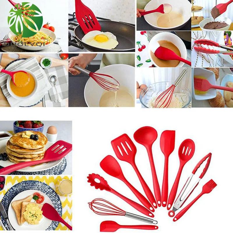 10 шт. антипригарные силиконовые кухонные принадлежности | Дом и сад