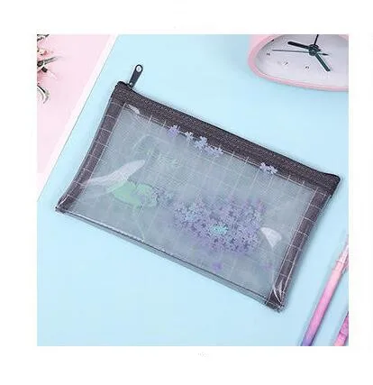 20cm x 11cm Grey 1 шт. Kawaii 2 слоя A5 B6 Bling папка для файлов Настольный органайзер для бумаг Карандаш сумка для хранения канцелярские принадлежности - Цвет: 20cm x 11cm Grey