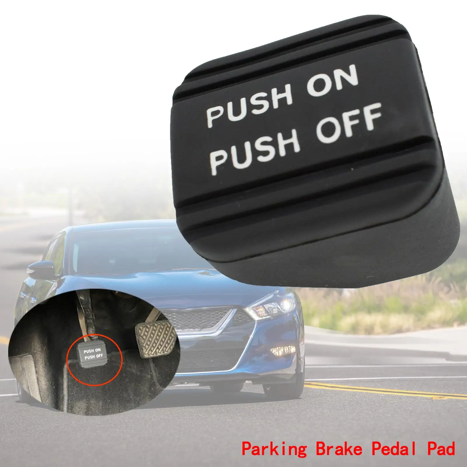 Автомобильная черная резиновая накладка на педаль тормоза для парковки подходит