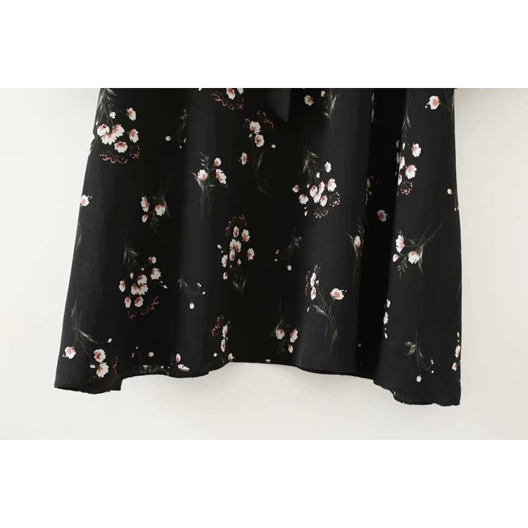 Женское шифоновое платье с цветочным принтом и рукавом 3/4|Женские платья| |