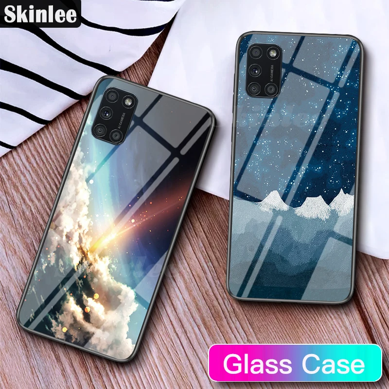 Чехол из закаленного стекла Skinlee для OPPO A72 чехол с принтом космоса звездного неба