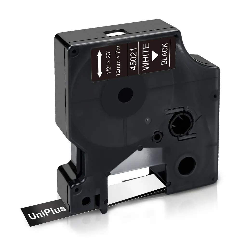 Устройство для этикеток UniPlus Белое на черном 12 мм Dymo 45021 D1 LabelManager 160 420P 280 |