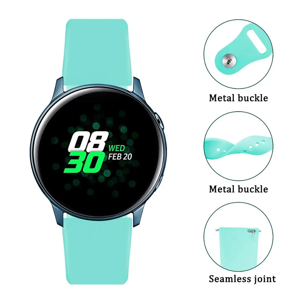 20 мм спортивный ремешок для часов для samsung Galaxy Watch Active 42 мм gear Sport gear S2 классический сменный ремешок для часов 91019