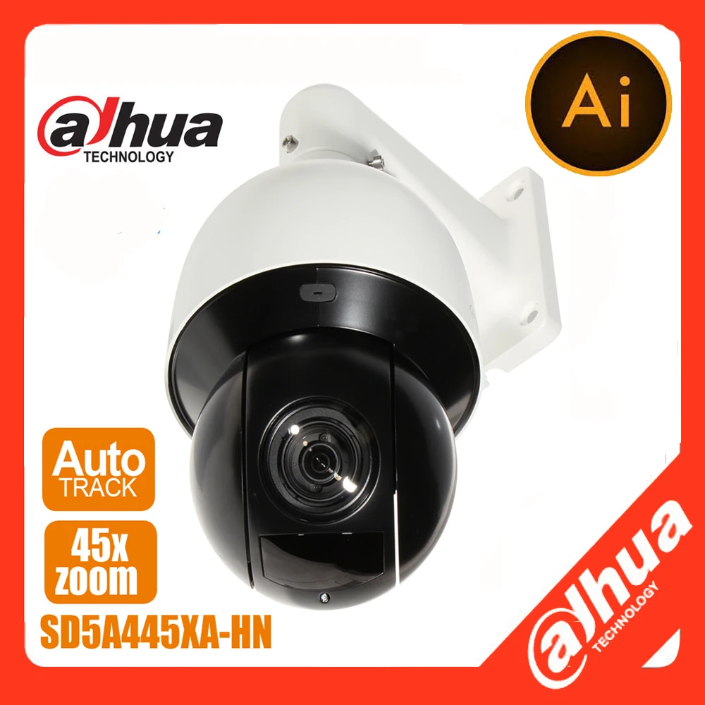 

Original Mutil Language 4G Dahua h.265 4MP 45x Starlight IR WizSense auto tracking PTZ speed IP Camera DH-SD5A445A-HNR IR 150m