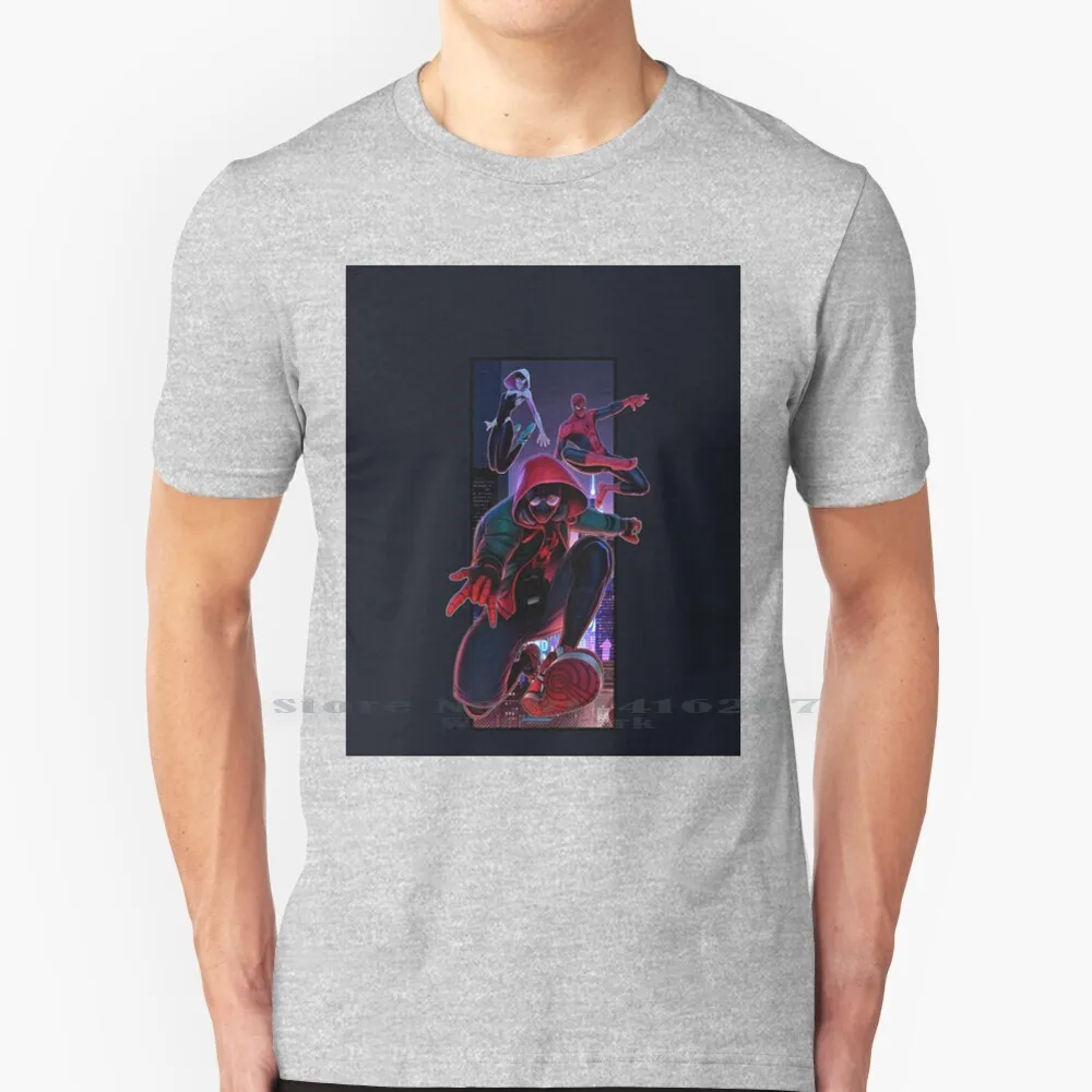 Майка с принтом Майлз Питер и Гвен 100% чистый хлопок Майлс Моралес Паркер Стейси в