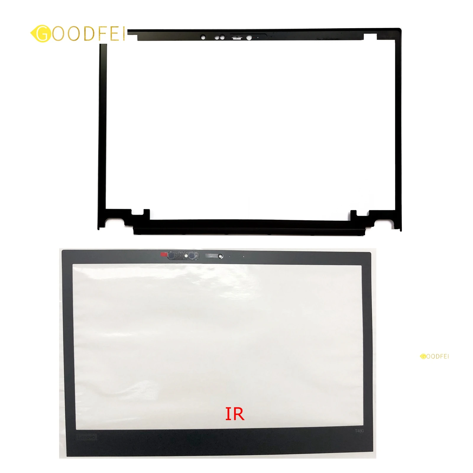 

New Genuine for Lenovo T480 LCD Bezel Cover Screen Frame Case Sheet Sticker IR Display Part 01YR491 01YR488