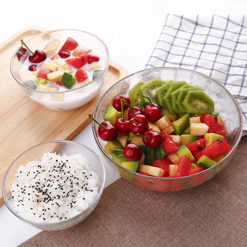 6 дюймов Прозрачный большой холодный стеклянный Салат чаша лапши быстрого