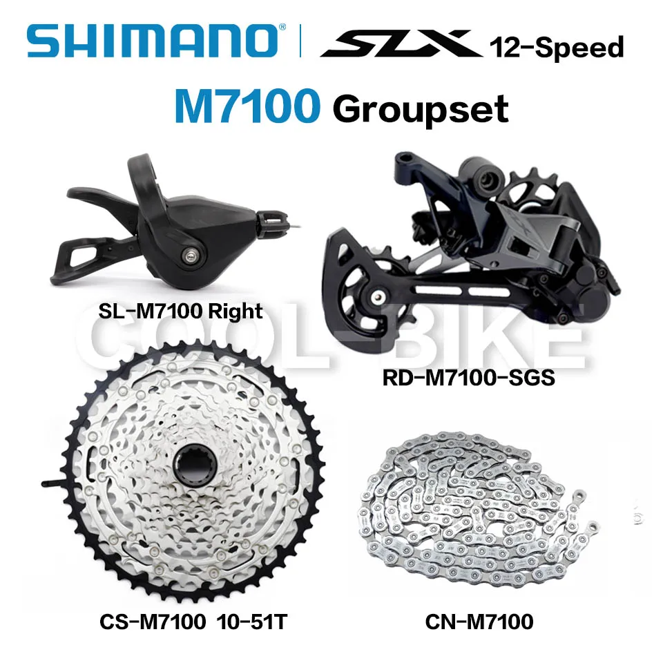 シマノdeore Slx M7100 51 39t Mtbマウンテンバイクm7100シフターリアディレイラーcsmz901 Kmc X12 Off
