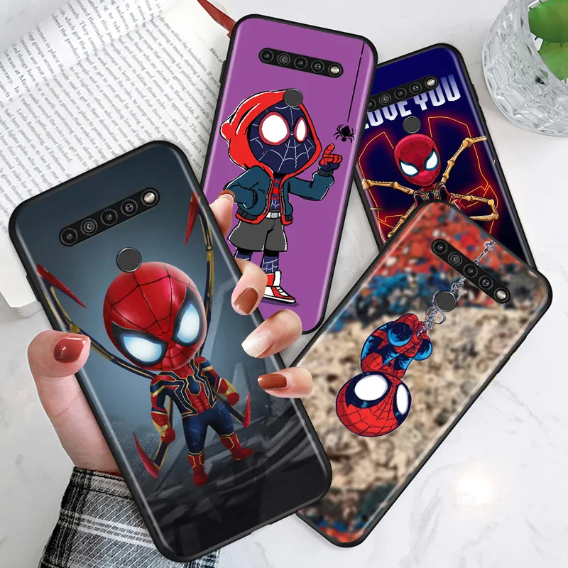 

Marvel Cute Spiderman For LG G8 V30 V35 V40 V50 V60 Q60 K40S K50S K41S K51S K61 K71 K22 K31 K42 K92 ThinQ 5G Phone Case