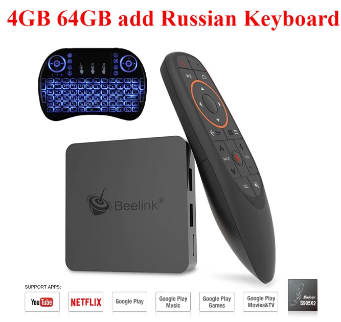 4GB 64GB add RU Beelink GTmini-A Android 8,1 Smart tv Box 4K Amlogic S905X2 4 Гб 64 Гб 2,4G+ 5,8G WiFi 1000 Мбит/с BT4.0 H.265 HDR10 2,4G голосовой пульт дистанционного управления - Цвет: 4GB 64GB add RU