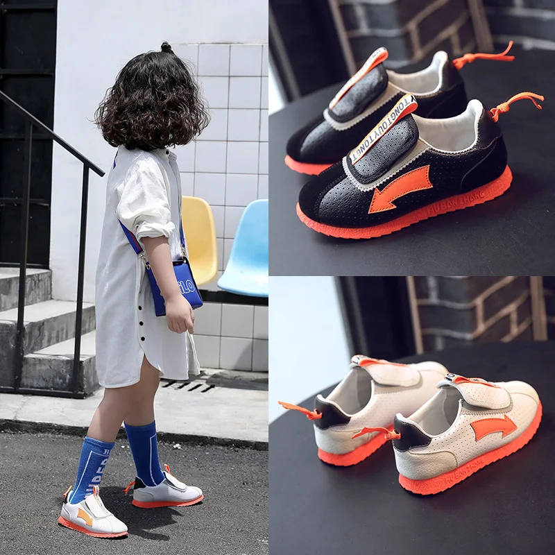 Повседневная детская обувь Новинка 2019 года Дышащие Детские кроссовки без