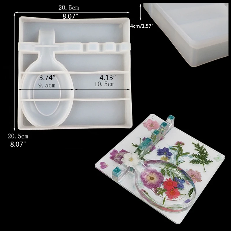 

Spoon Storage Tray Epoxy Resin Mold Tableware Rack Plate Silicone Mould DIY Crafts Home Decortaions Casting Tools