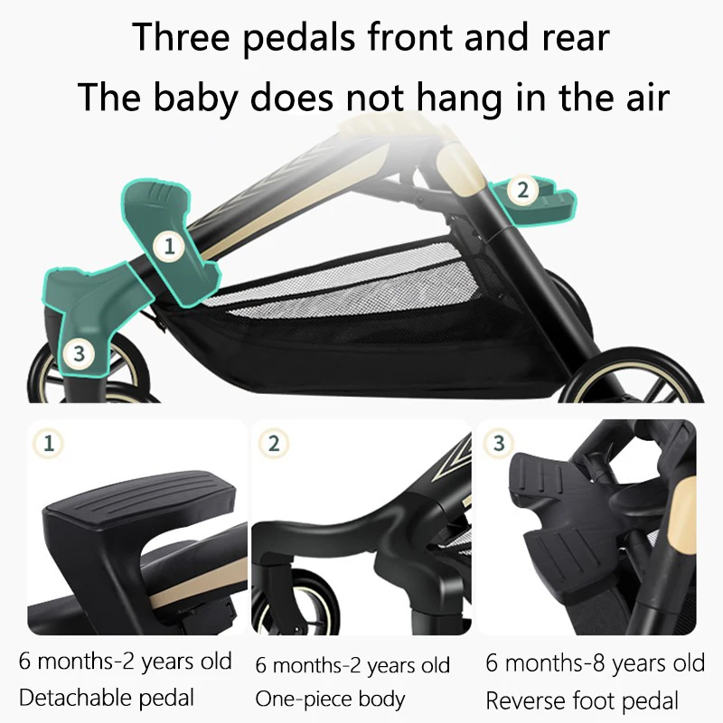 Новая складная детская коляска 3 в 1 система для путешествий с люлькой и