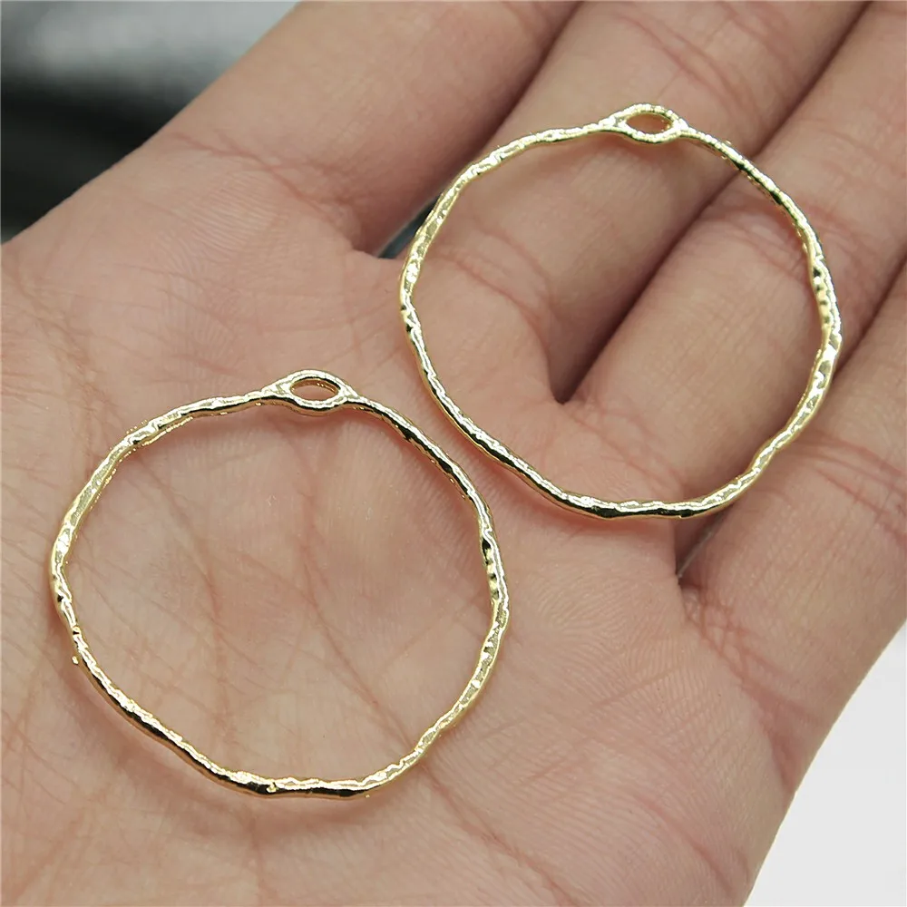 

WYSIWYG 10pcs 34x35mm Charms Geometric High Quality KC Gold Pendant Charms For Earring Making DIY Jewelry Accessories