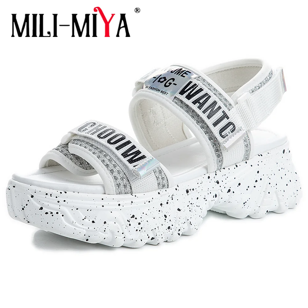 

MILI-MIYA высококачественные туфли; Кроссовки на высокой платформе; На плоской подошве; Толстая подошва; Новая модель пара летних слипонов; Неск...