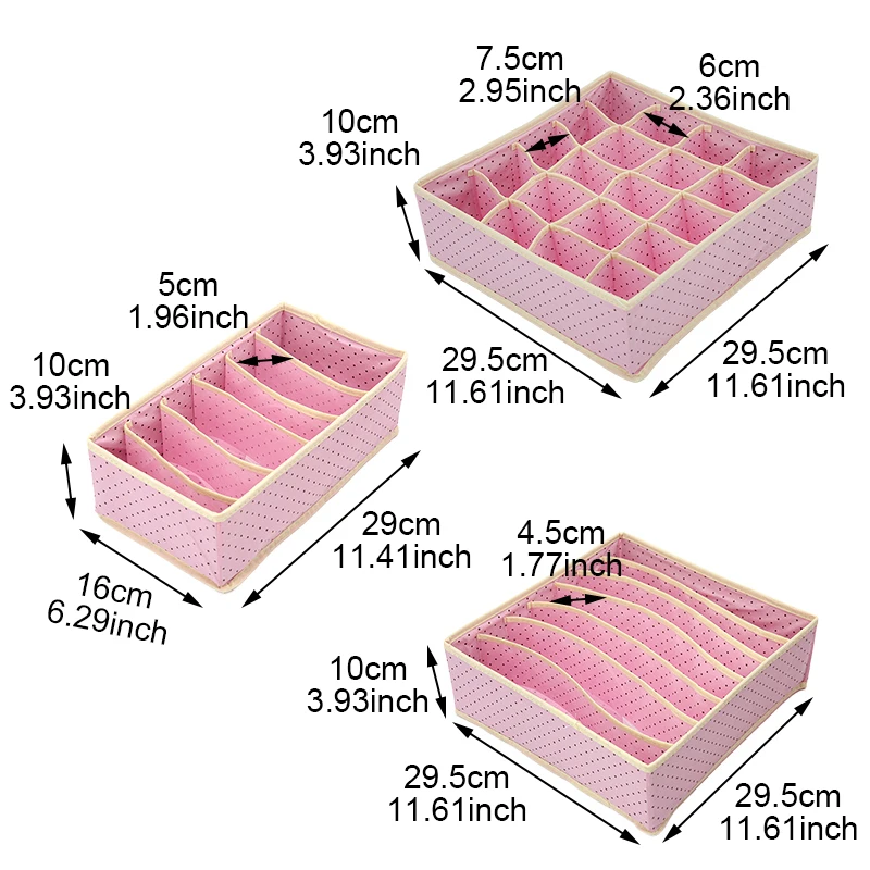 3 шт./набор складные органайзеры для нижнего белья|Ящики-органайзеры| |