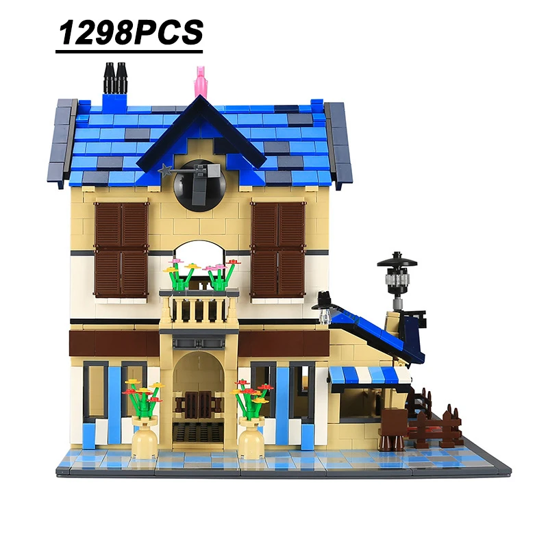 

Детский конструктор «сделай сам», Французский загородный дом, мировая архитектура, маленький образовательный конструктор в сборе, игрушки,...