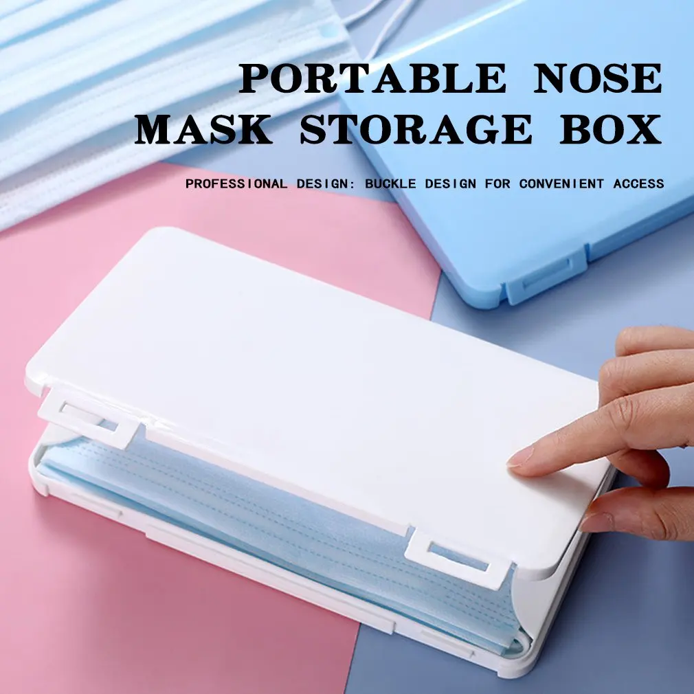 

Portable Face Masks Organizer Dustproof Moisture-Proof Cover Holder Mask Storage Seal Box Household Accessories