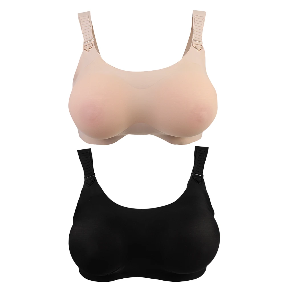 2Pack Silicone Pocket Bra Breast Forms Crossdresser Bra Mastectomy Bra 1000g