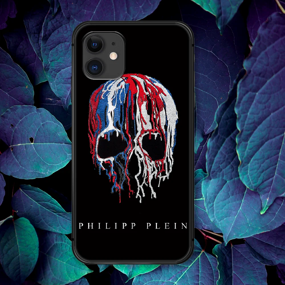 

Philipp luxury Brand Phone Case For IPhone 4 4s 5 5S SE 5C 6 6S 7 8 Plus X XS XR 11 12 Mini Pro Max 2020 black Coque Silicone