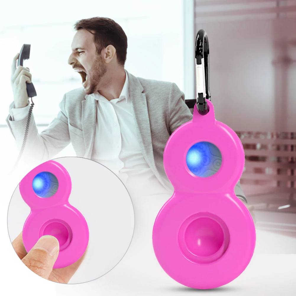 Juguetes antiestr&eacute;s para adultos y ni&ntilde;os, juguete sensorial colgante de silicona con forma de calabaza que puede brillar, con burbujas-3