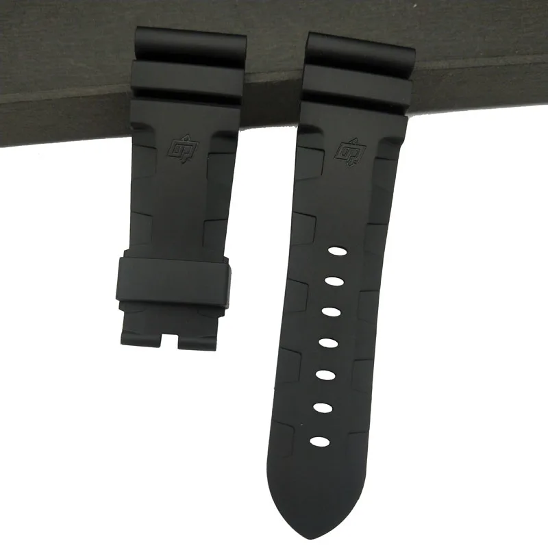 24mm blk 2 strap 24 мм 26 мм черный белый оранжевый Камуфляж красный синий зеленый серый мягкий водостойкий резиновый ремешок для часов для panerai ремень, булавка, пряжка бесплатный инструмент - Цвет ремешка: 24mm blk 2 strap