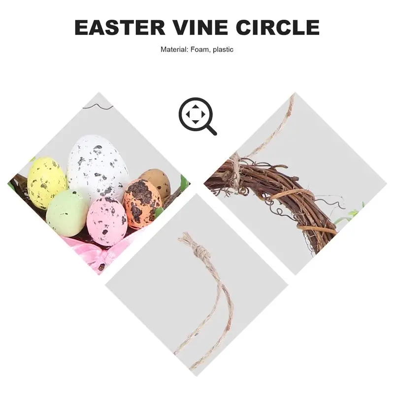 

2pcs Easter Wall Hanging Garland Wreath Pendant Artificial Easter Garland