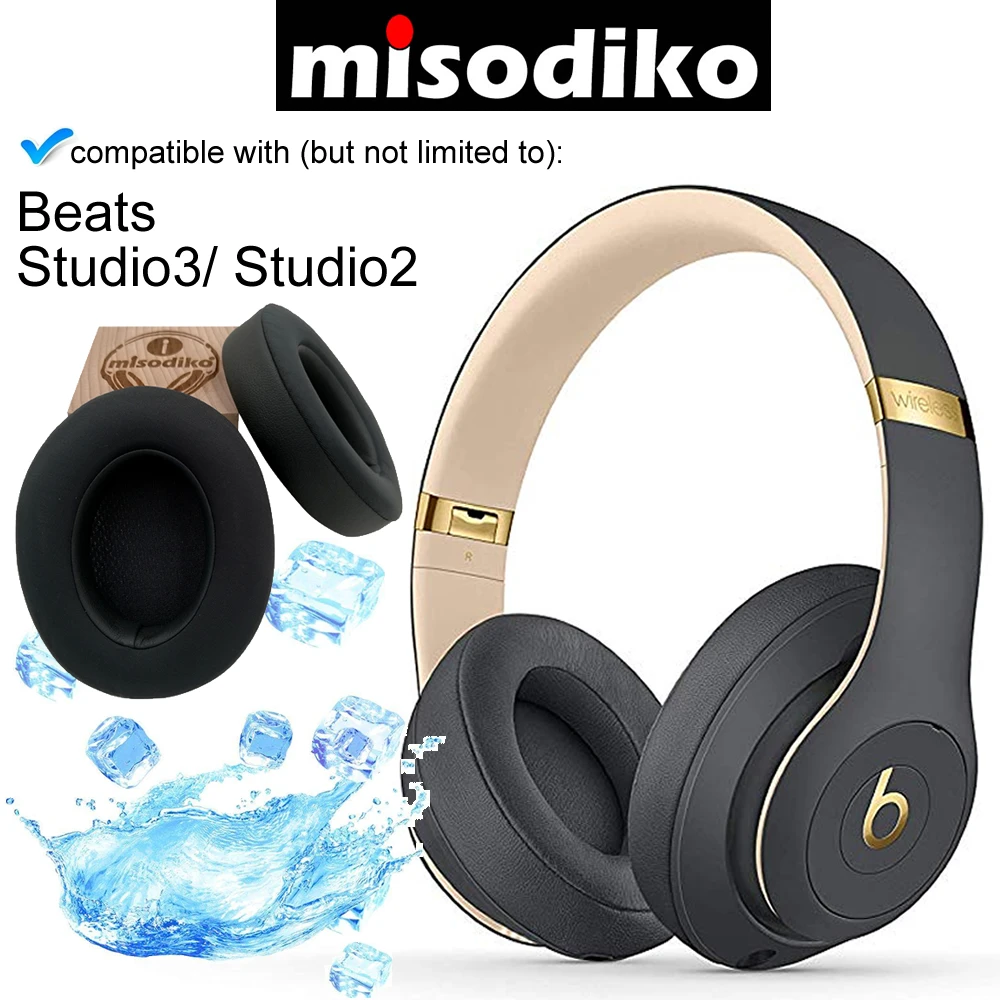 Misodiko [обновленный охлаждающий гель] Сменные амбушюры для Beats Studio 3, студийные 2,0 Накладные наушники, ремонтные амбушюры