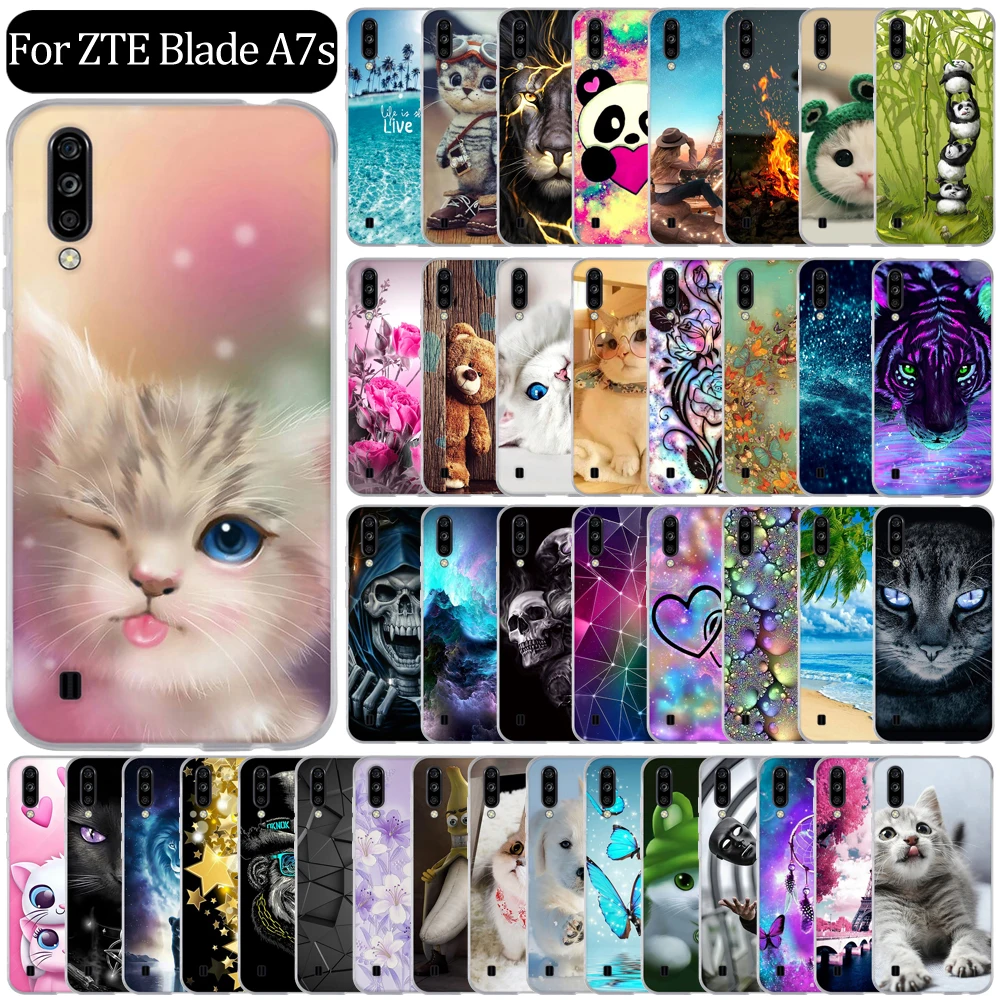 Мягкая задняя крышка из ТПУ для ZTE Blade A7S чехол силиконовый A7 S телефона бампер