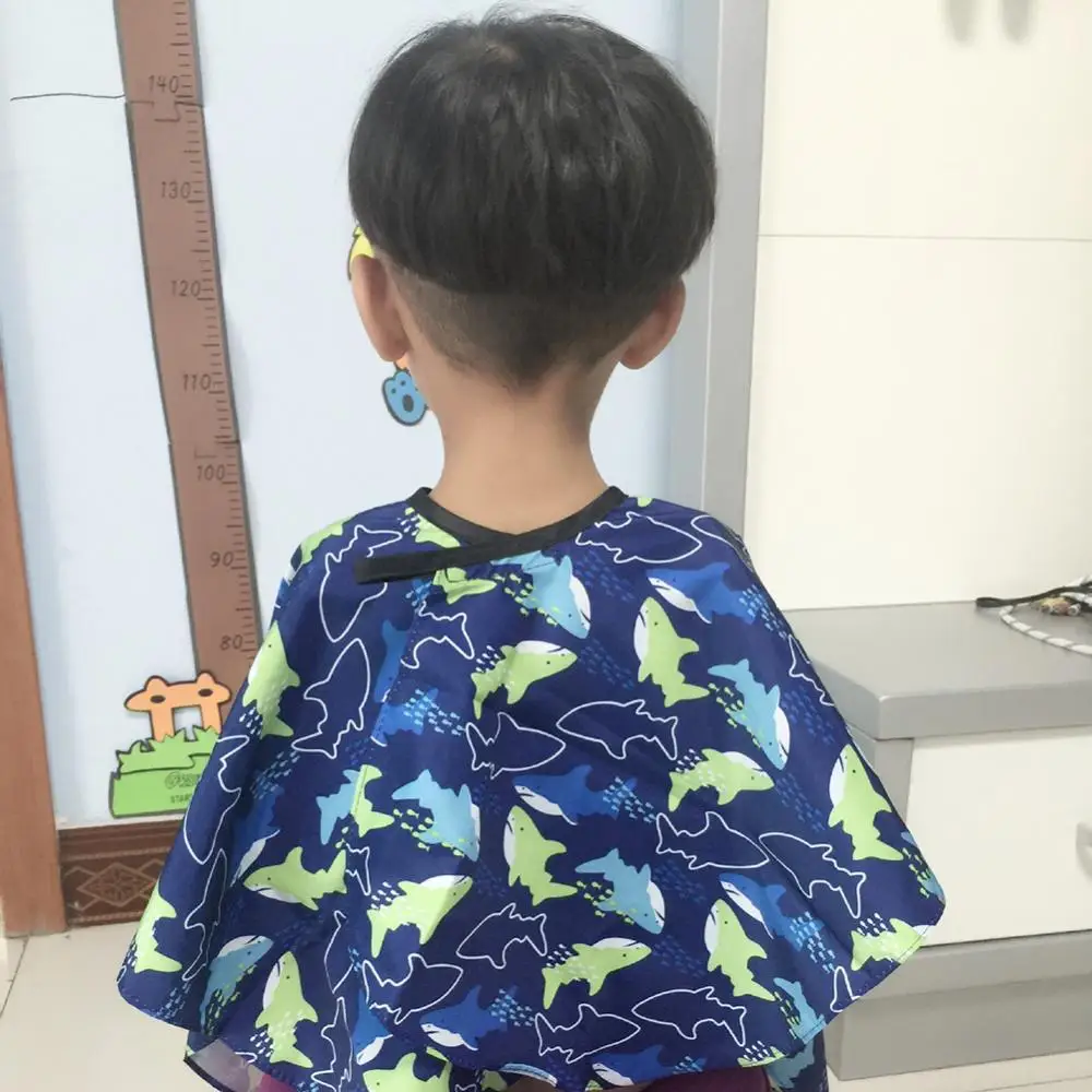 

Cute Sea Fish Waterproof Kids Salon Hair Cutting Cape Apron Hairdressing Supply