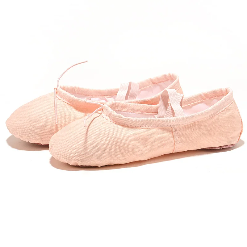 

Cloth Indoor Exercise Shoes Pink Yoga Practice Slippers Gym Kids Canvas Ballet Dance Shoes Girls Woman Kids