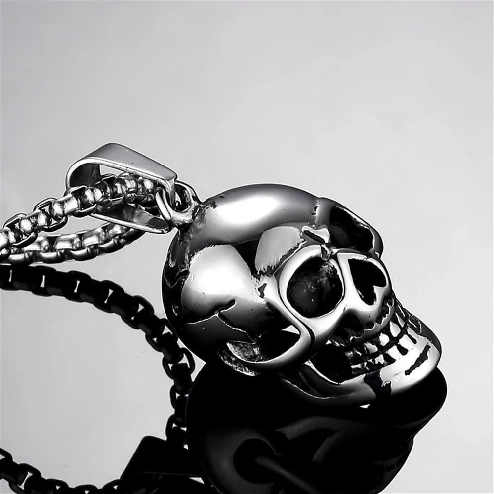

Fashion Retro Punk Style Exaggerated Skull Men Domineering Necklace Gothic Hip Hop Accessories Pendant Jewelry Gift Wholesale