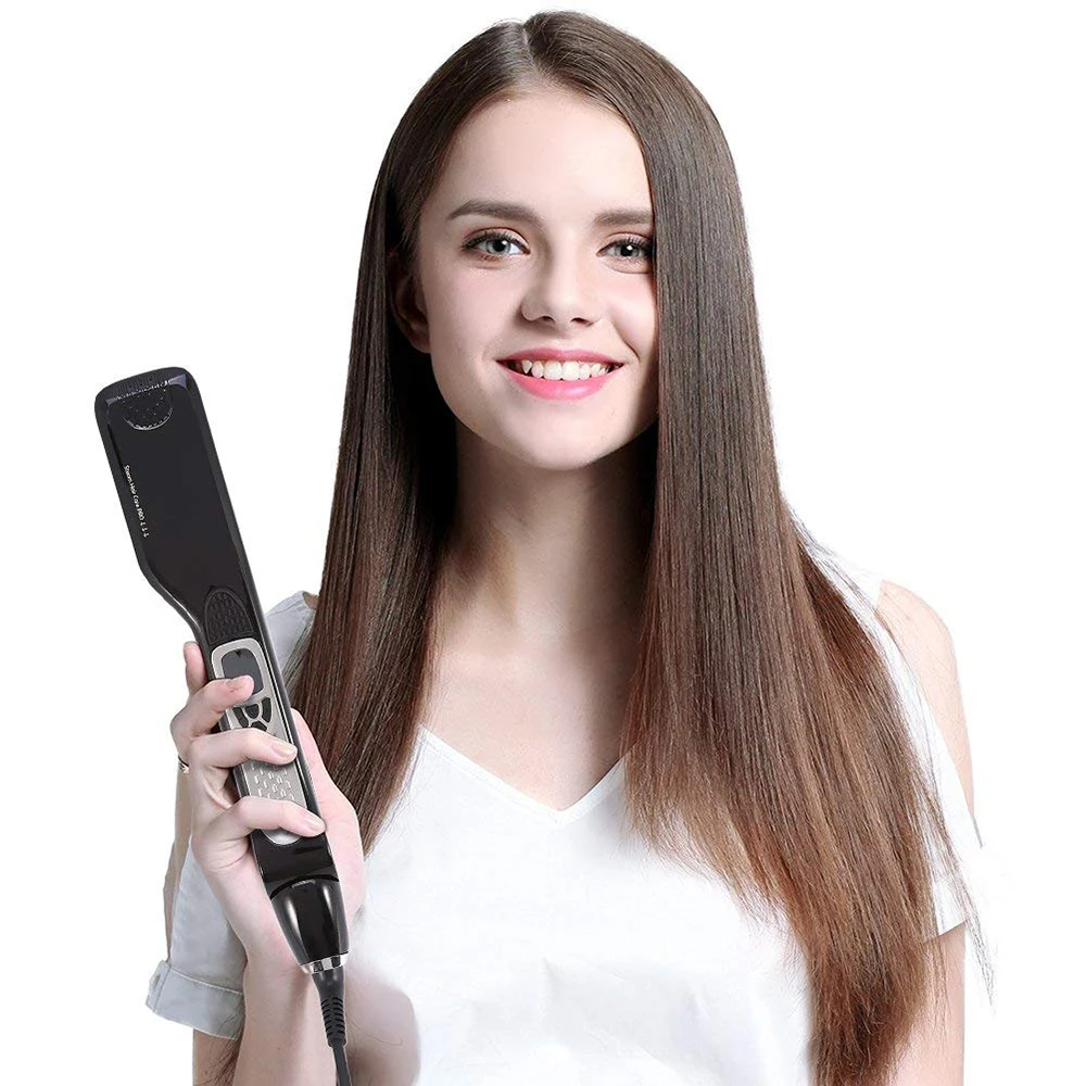 

Professional Steam Straightener Ceramic Flat Iron Hair Straightener Curling Hair Iron Straightening Steamer Machine Hair Styler