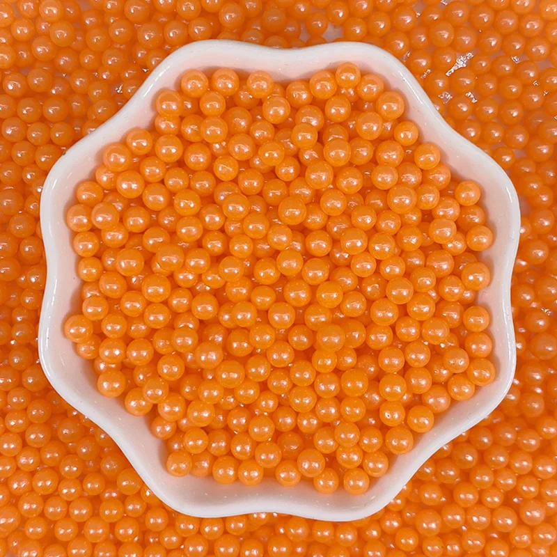15 г съедобные Оранжевые Бусины Жемчужные украшения для торта жемчужные конфеты