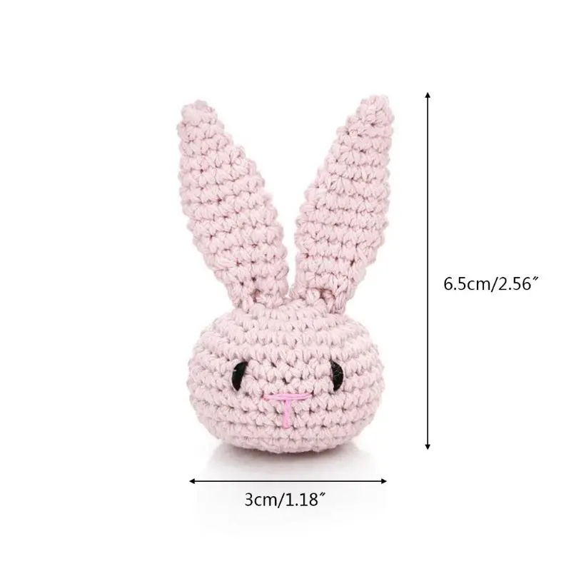 

Handmade Crochet Cotton Rabbit DIY Baby Pacifier Chain Accessories Infant Newborns Teether Toy Gifts
