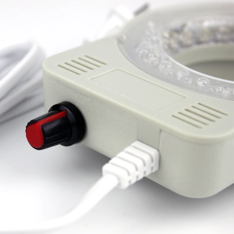 100 в 220 В Регулируемый МИКРОСКОП СВЕТОДИОДНЫЙ кольцевой светильник осветитель 0