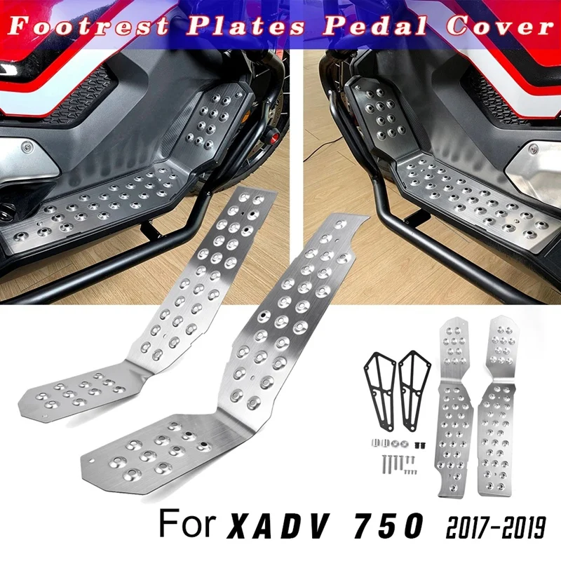 

Motorcycle Stainless Steel Footrest Pedal Foot Pad Accessories for Honda XADV 750 X-ADV 750 2017 18 19