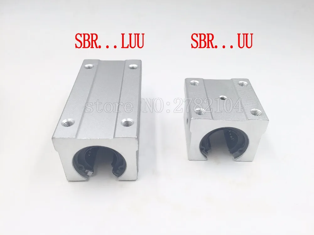 4 шт./лот SBR10UU SBR12UU SBR16UU SBR20UU SBR25UU SBR12LUU Линейный шарикоподшипник блок открытого типа ЧПУ маршрутизатор SBR линейная направляющая