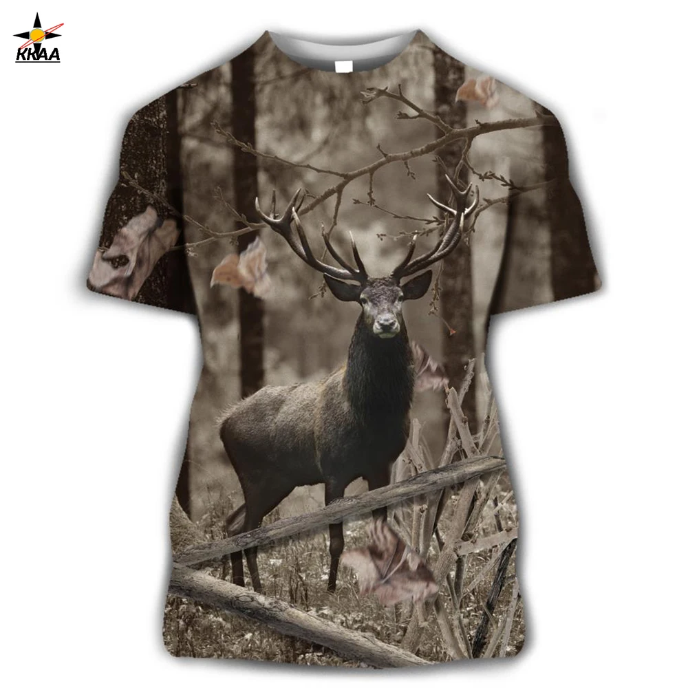 

Camo Hunting Animals Wild Bear 3d T-shirt Summer Casual Men T Shirts Fashion Streetwear Women Pullover Kid Short Sleeve Tops Hot