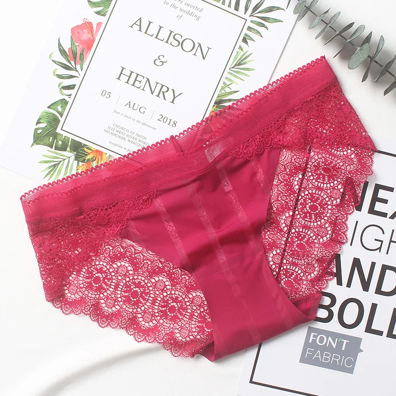 Горячая распродажа! Сексуальные кружевные трусики бесшовные хлопковые дышащие