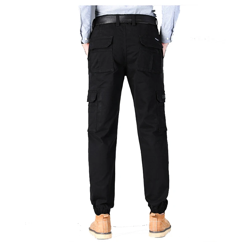 2020 Autumn New Men's Slim Fit Outdoor Casual Tooling Multi-pocket Small Feet Leg Pants Plus Size Fashion Cotton Long | Безопасность
