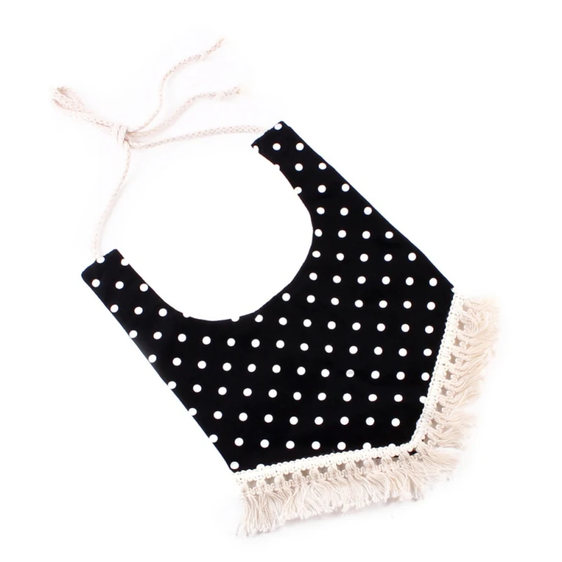 Мягкие нагрудники в полоску с кисточками для новорожденных|Нагрудники и