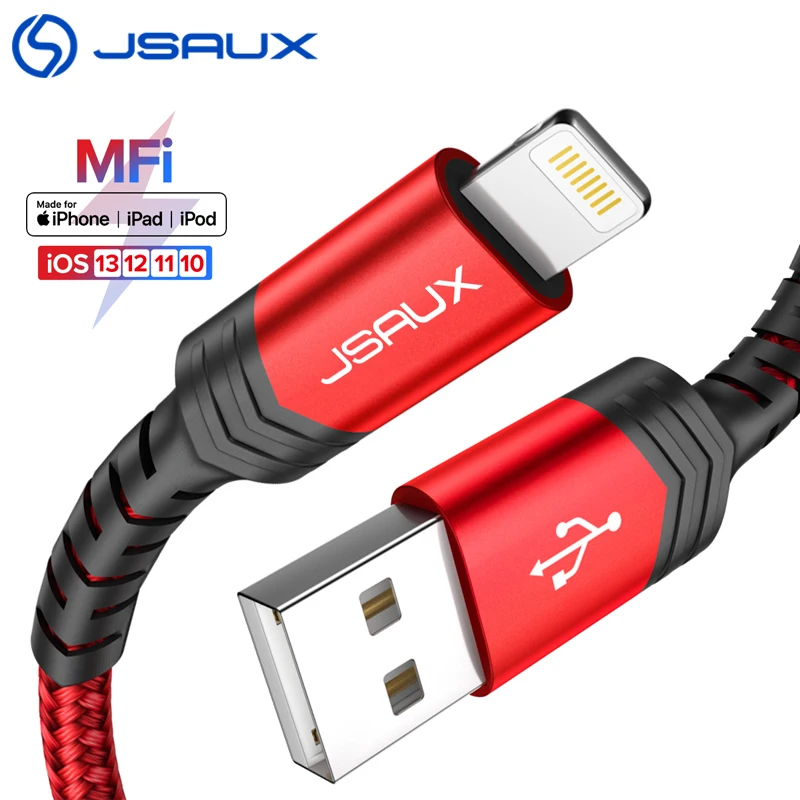 JSAUX iPhone зарядное устройство usb кабель MFi для передачи данных iphone 8/11X/Xs Max/XR/7 plus