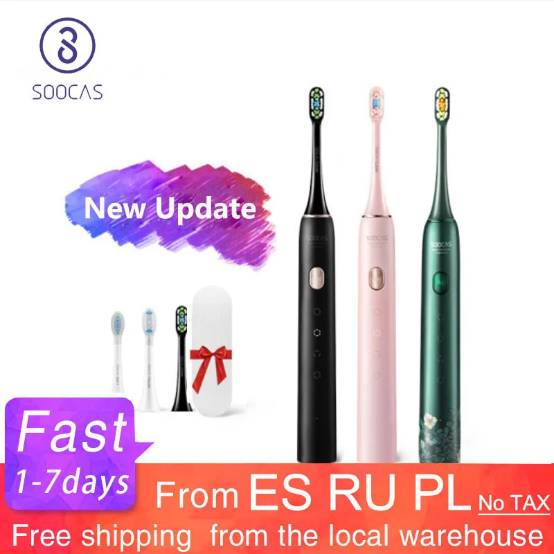 

Xiaomi Soocas X3U Sonic Electric Toothbrush Upgraded Waterproof Ultrasonic Automatic Toothbrush USB Rechargeable With Brush Head
