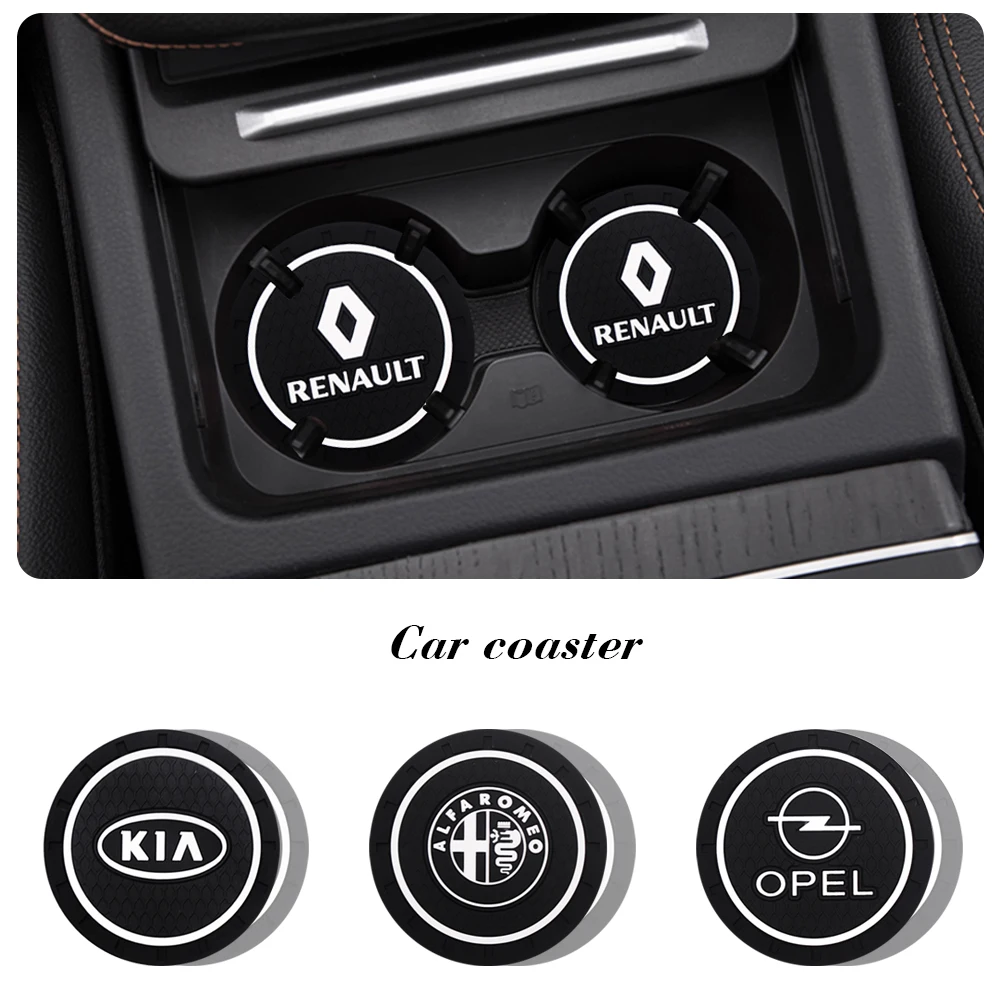 2 шт. Автомобиль Подставка Противоскользящий коврик эпоксидная смола Coaster мат
